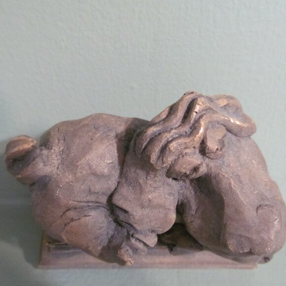 Vintage 1972 Abbey Press Paperweight Dog I'd Enjoy Day More If It Started Later - Picture 8 of 12